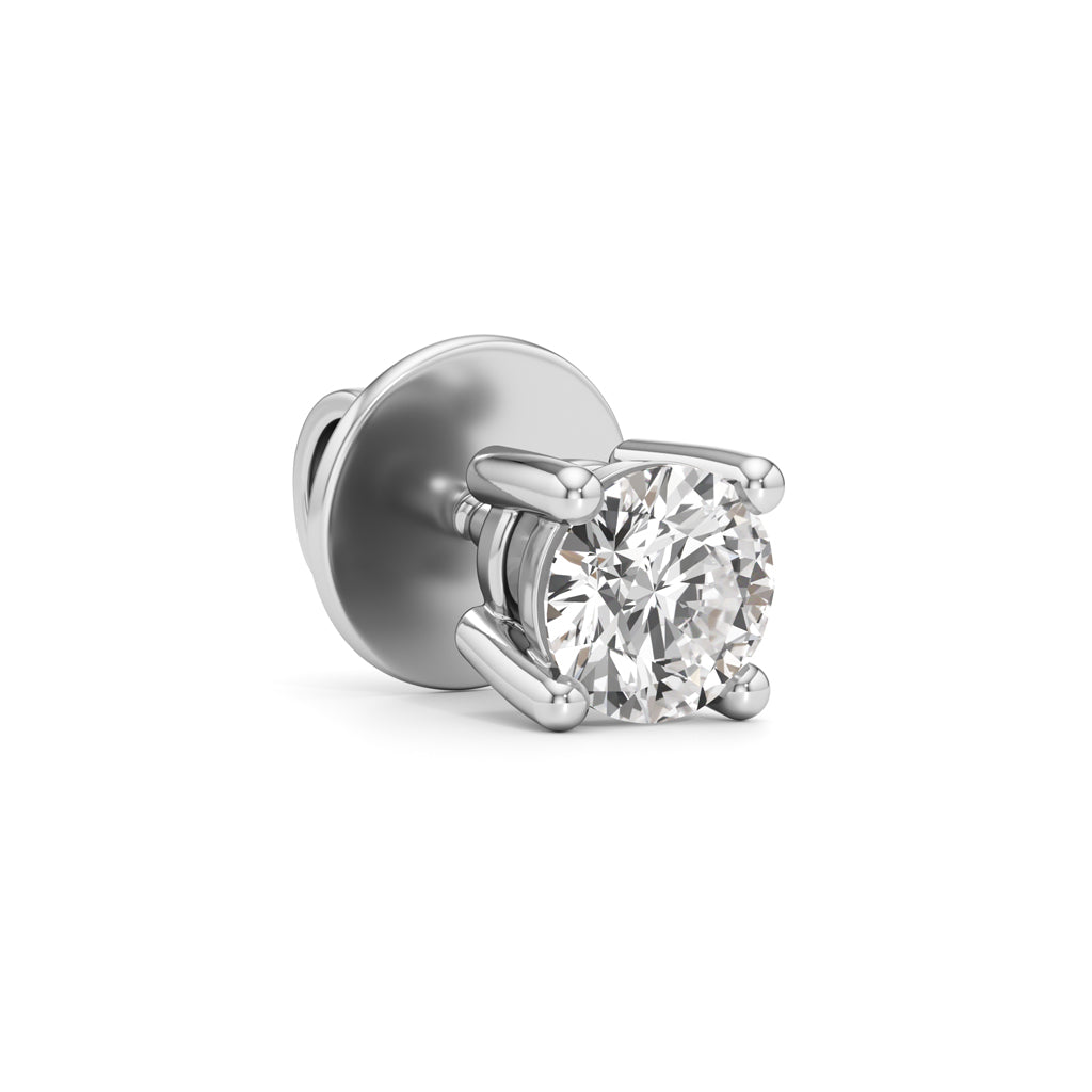 05Ct Round Shape Solitaire Studs Earrings