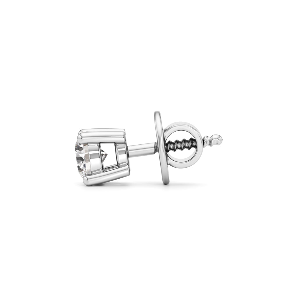 05Ct Round Shape Solitaire Studs Earrings