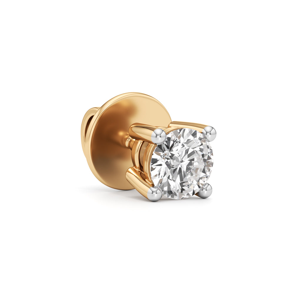 05Ct Round Shape Solitaire Studs Earrings