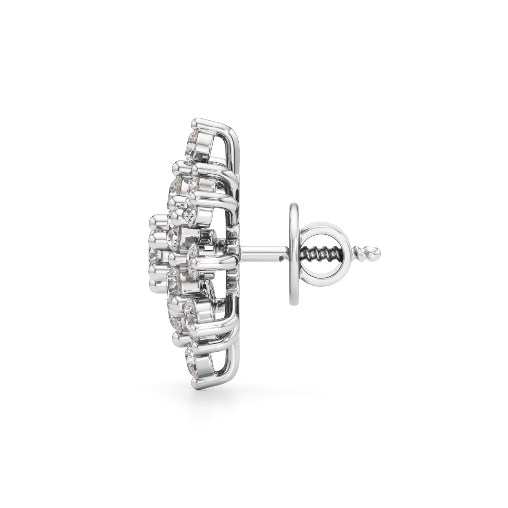 175Ct Round Shape Fancy Studs Earrings