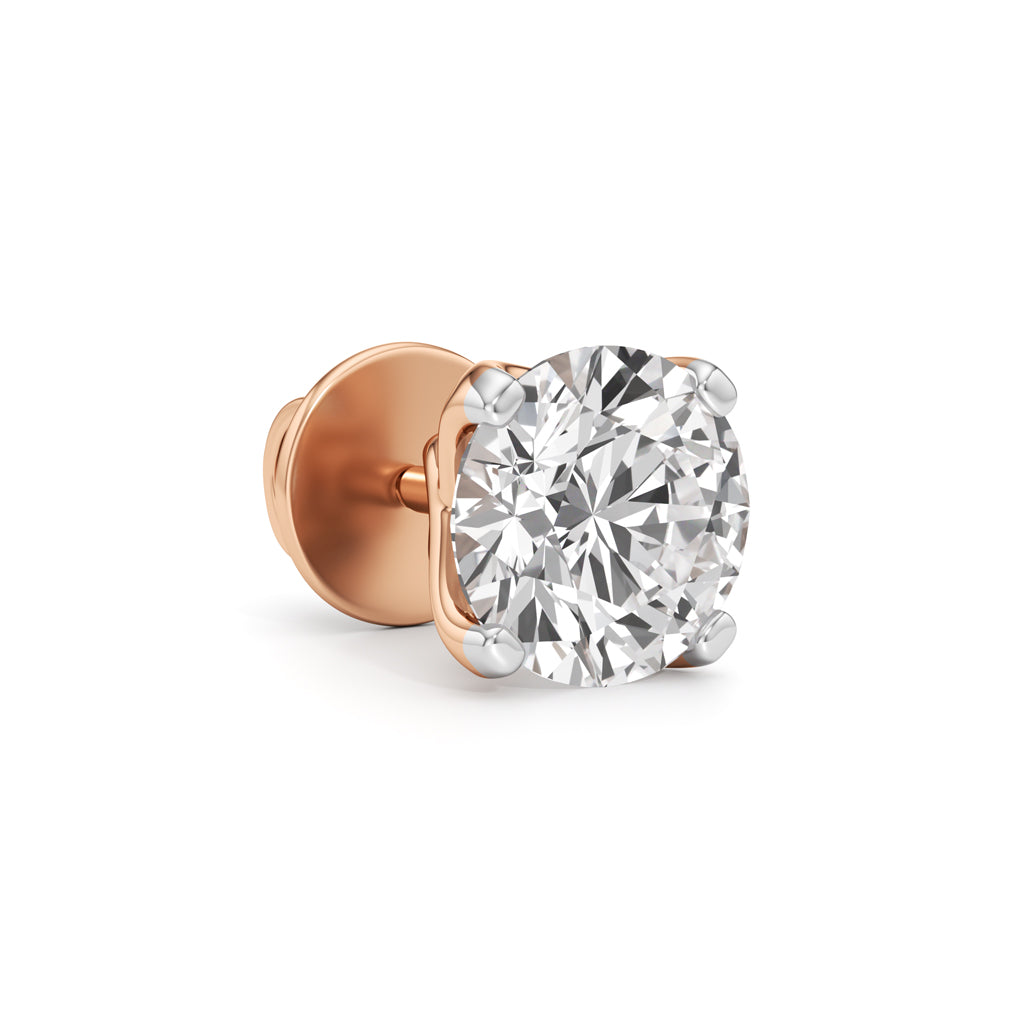 25Ct Round Shape Solitaire Studs Earrings