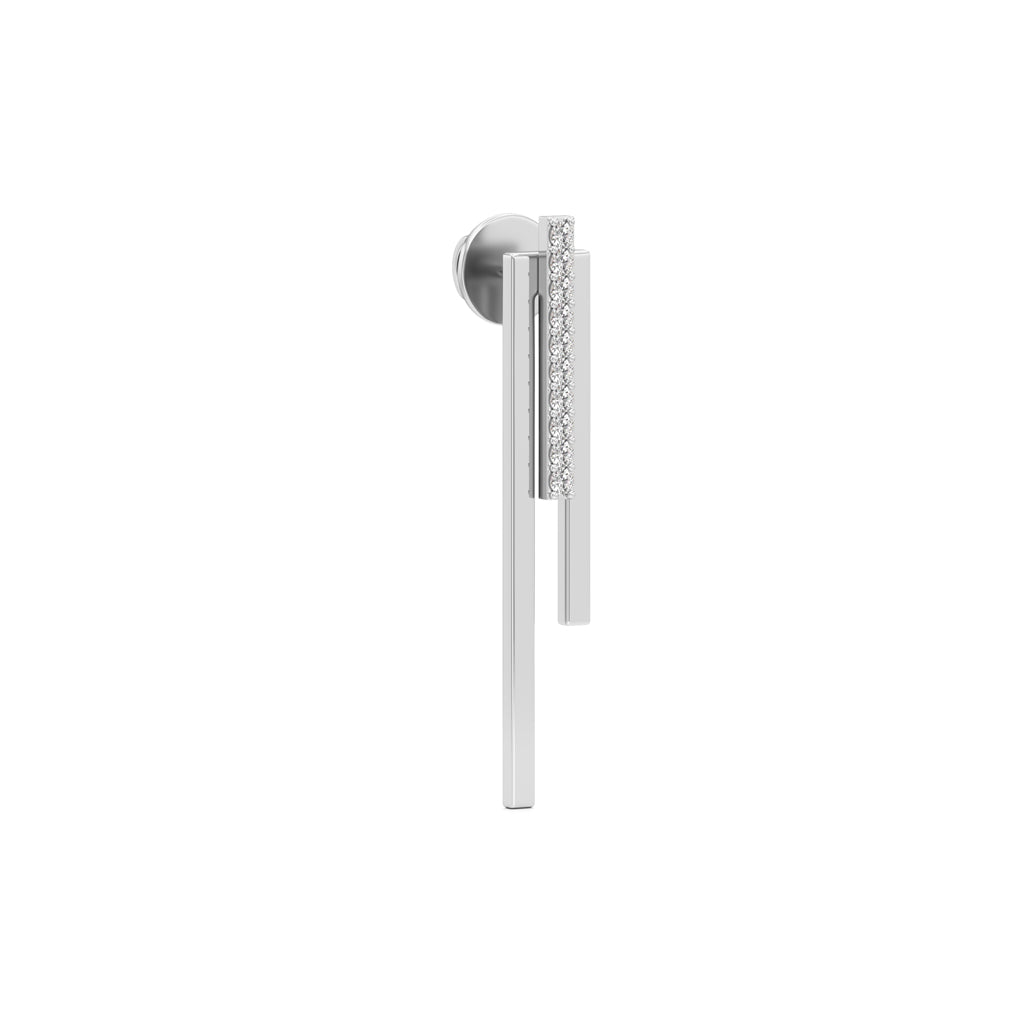 Radiant Lines Diamond Dangle Earrings