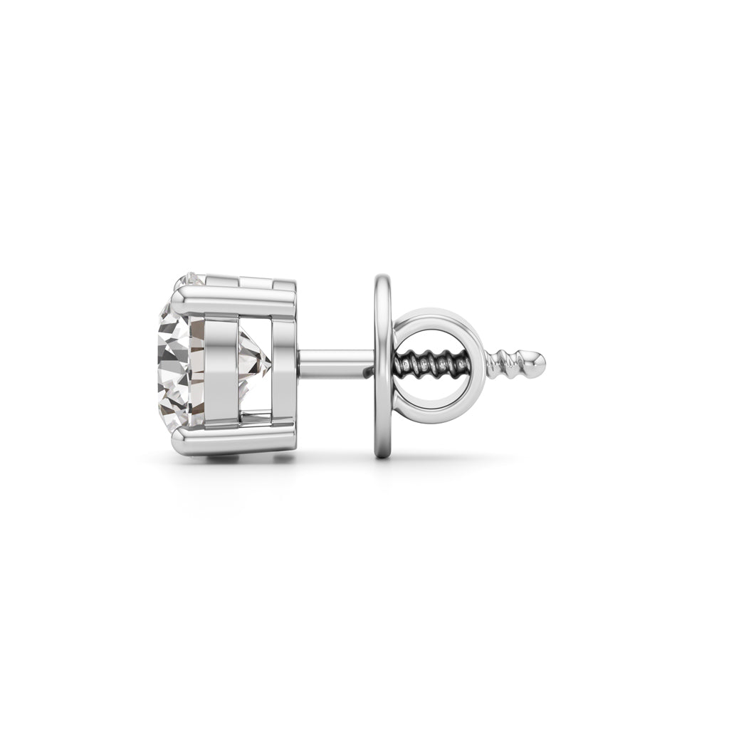 15Ct Round Shape Solitaire Studs Earrings
