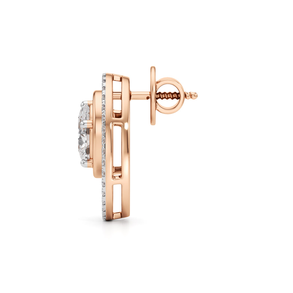 225Ct Oval Shape Fancy Studs Earrings