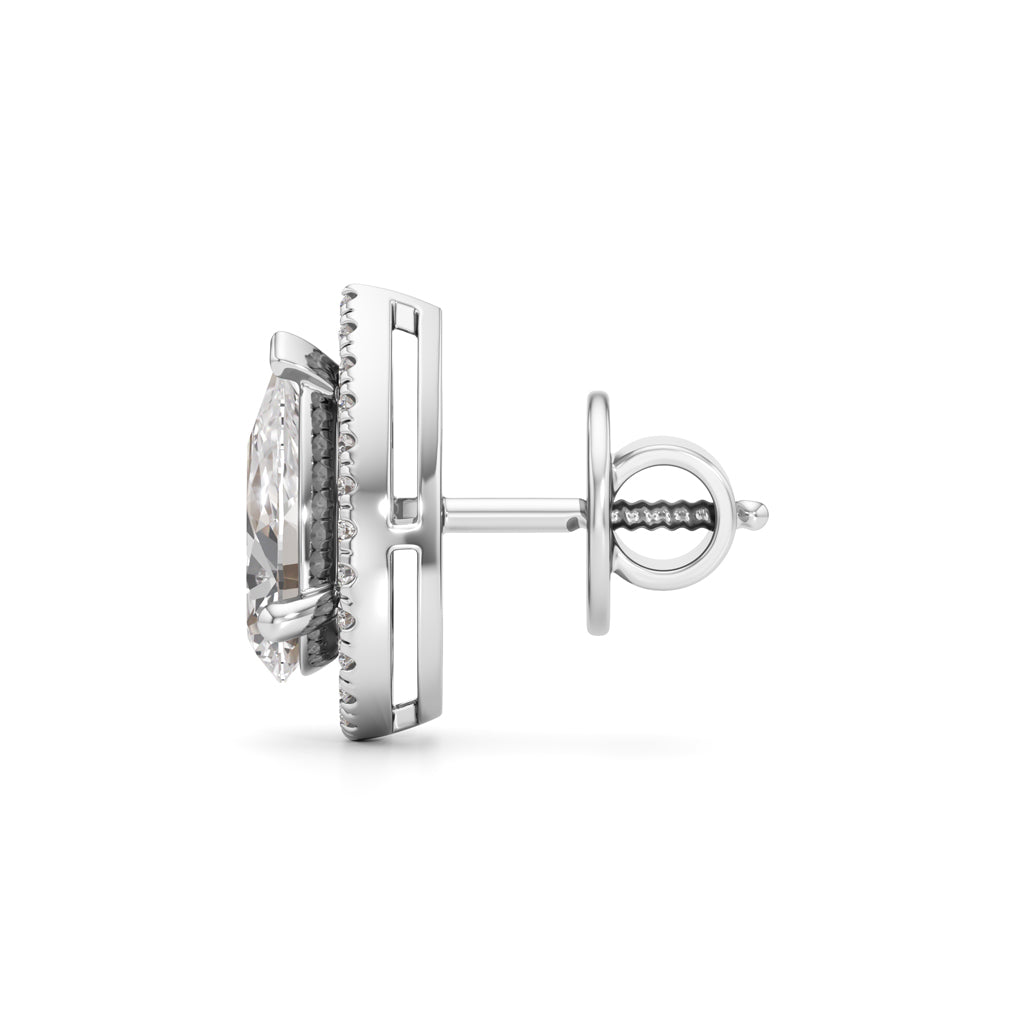 225Ct Round Shape Fancy Studs Earrings