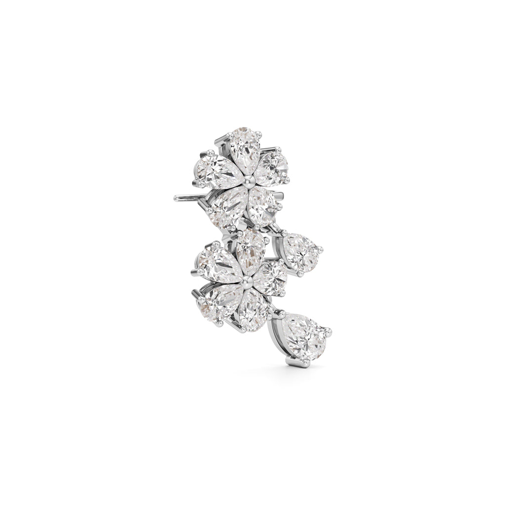 375Ct Round Shape Fancy Studs Earrings