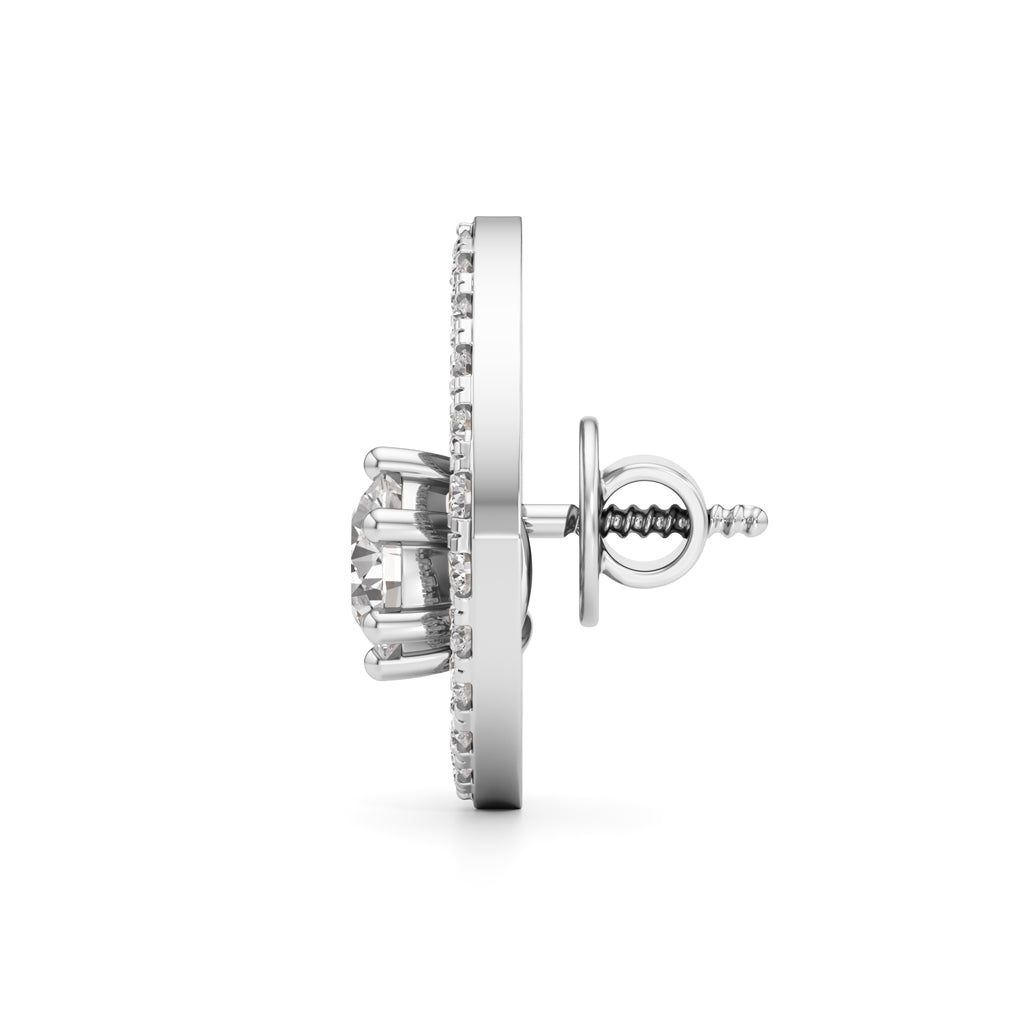 175Ct Round Shape Fancy Studs Earrings