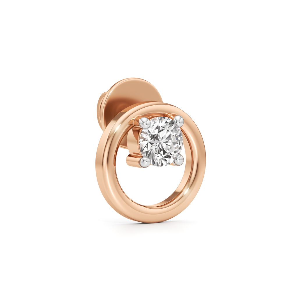 05Ct Round Shape Solitaire Studs Earrings
