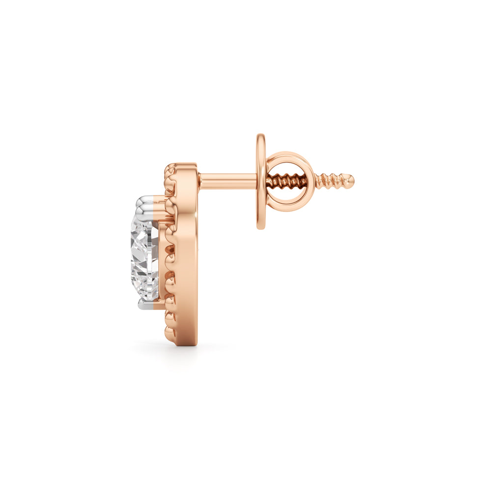 150Ct Heart Shape Solitaire Studs Earrings