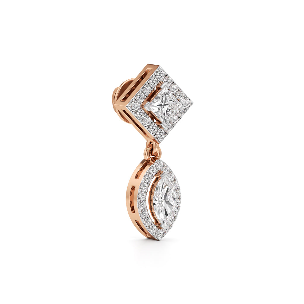 125Ct Marquise Shape Dangles Earrings