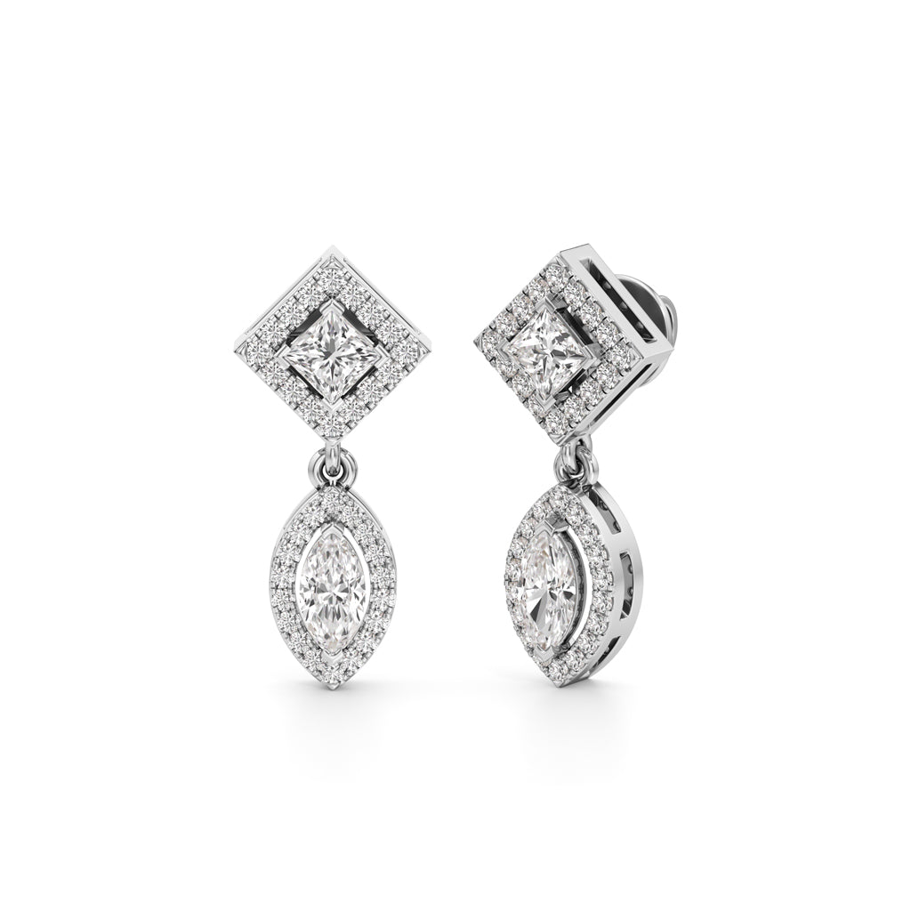 125Ct Marquise Shape Dangles Earrings