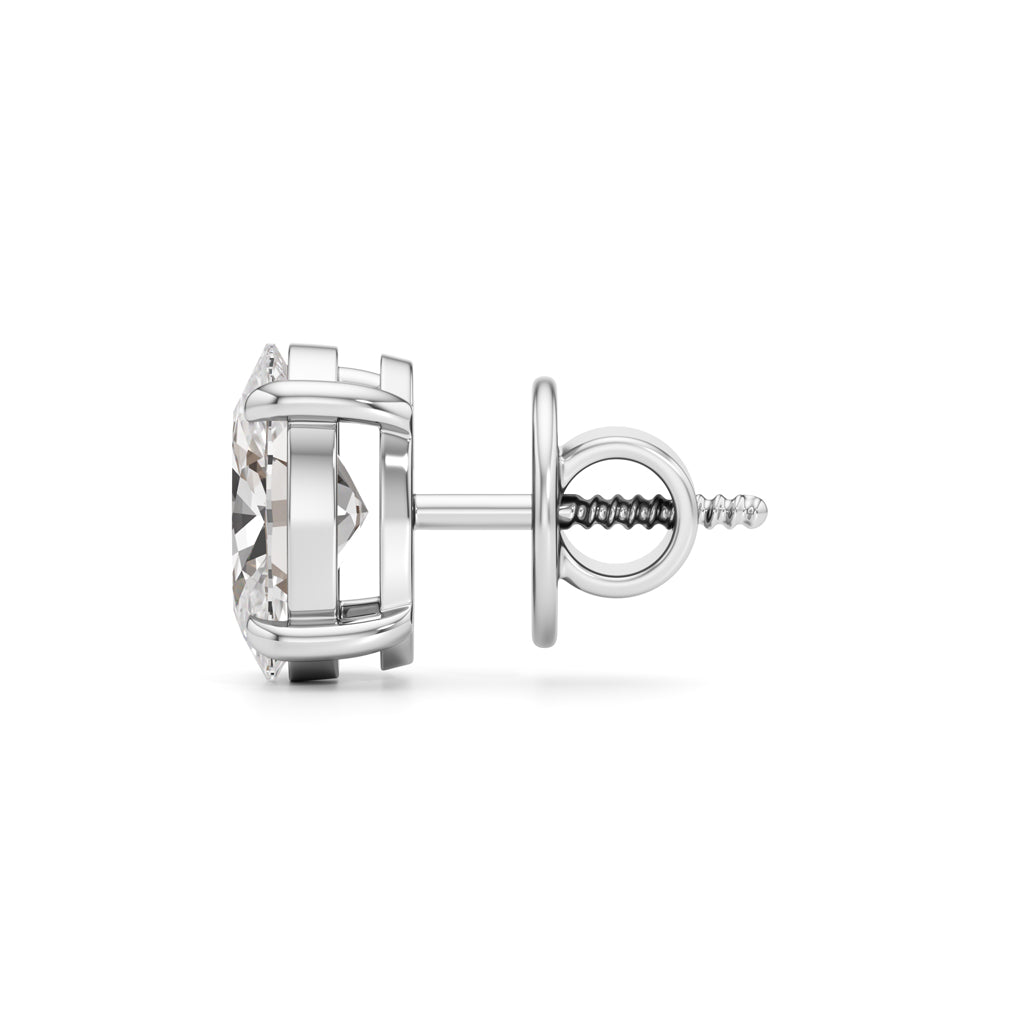 2Ct Oval Shape Solitaire Studs Earrings