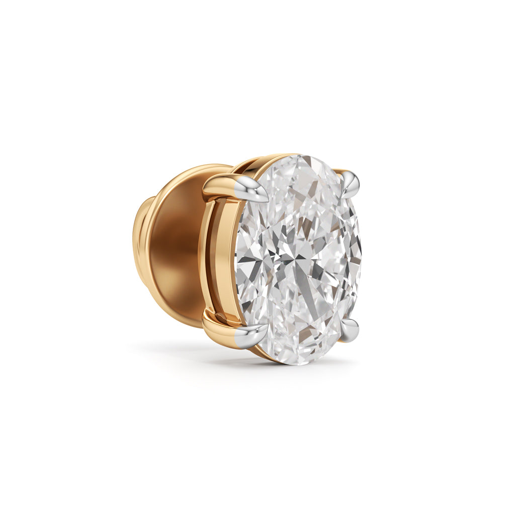 2Ct Oval Shape Solitaire Studs Earrings
