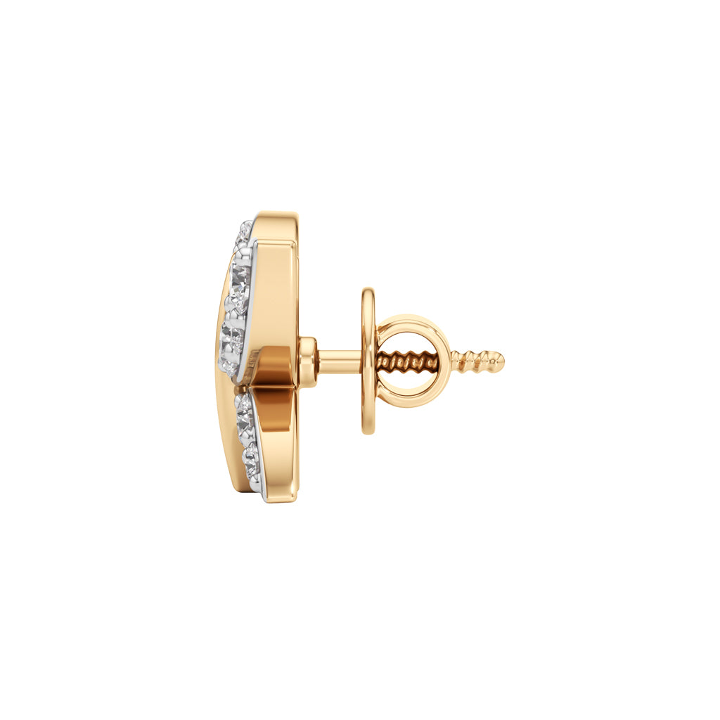 05Ct Round Shape Delicate Earrings
