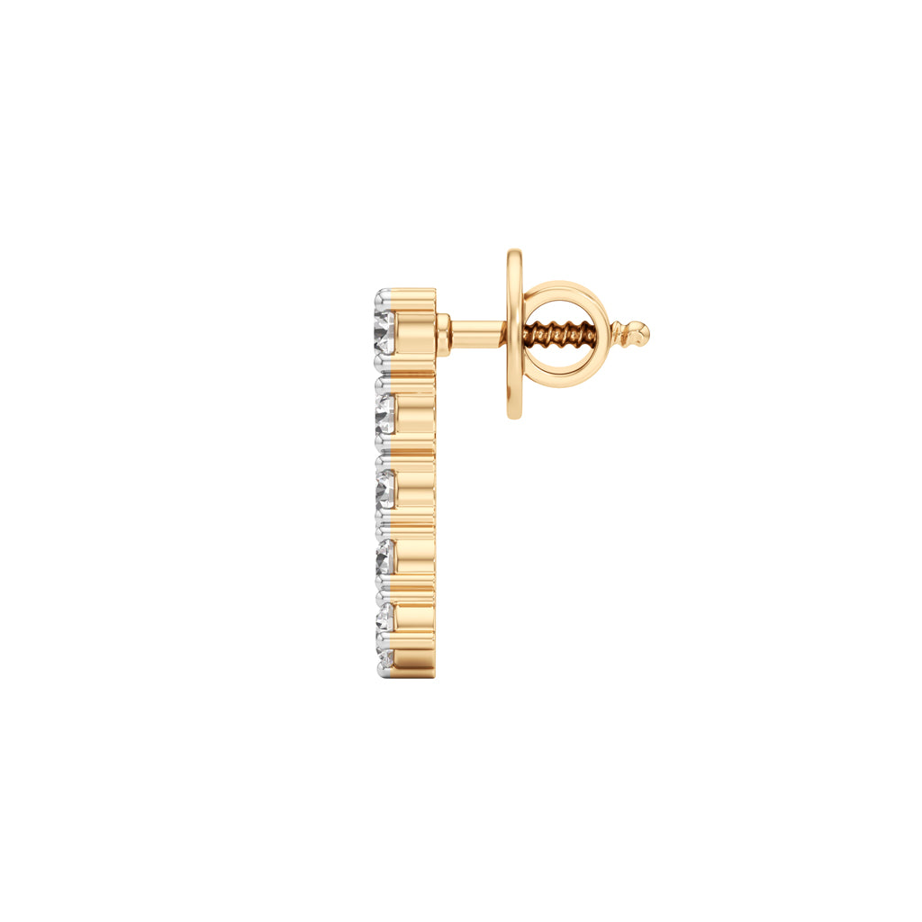 05Ct Round ShapeFancy Studs Earrings