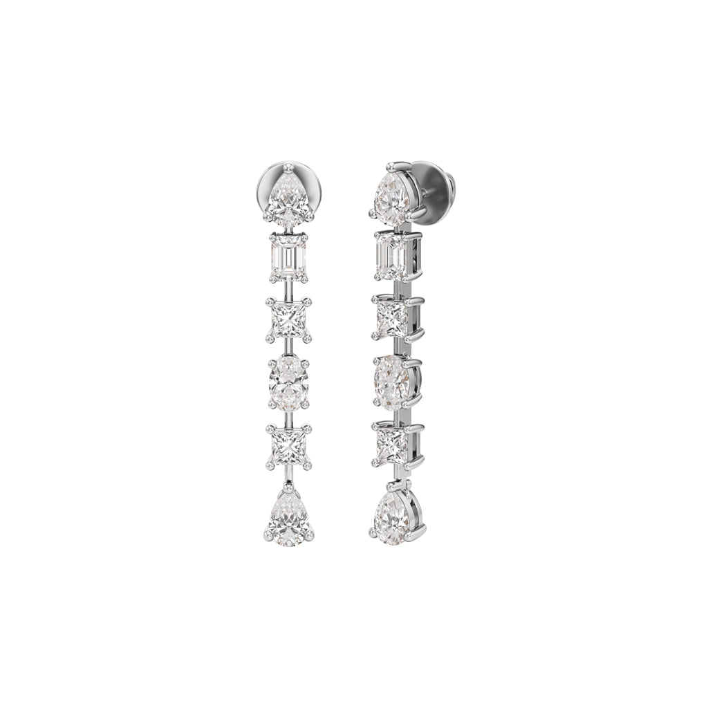 2Ct Pear ShapeDangles Earrings