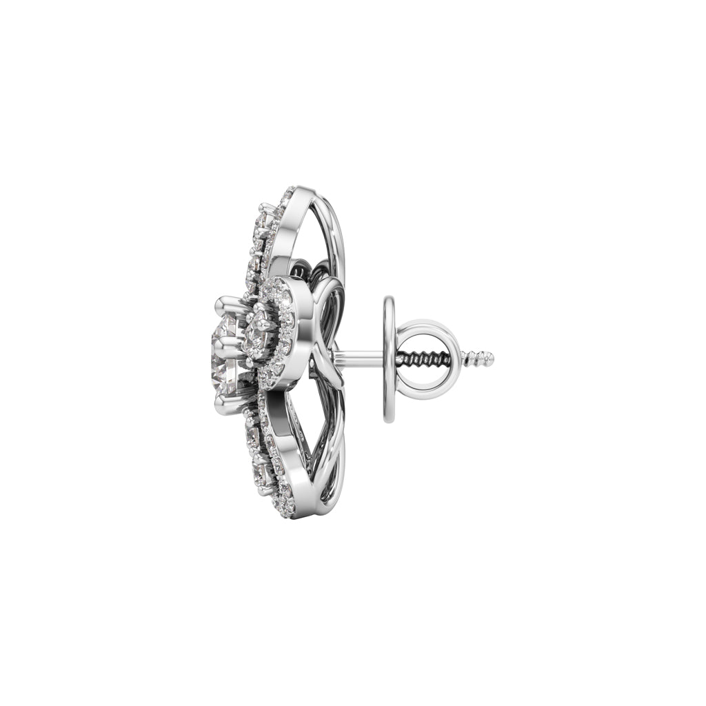 225Ct Round ShapeFancy Studs Earrings