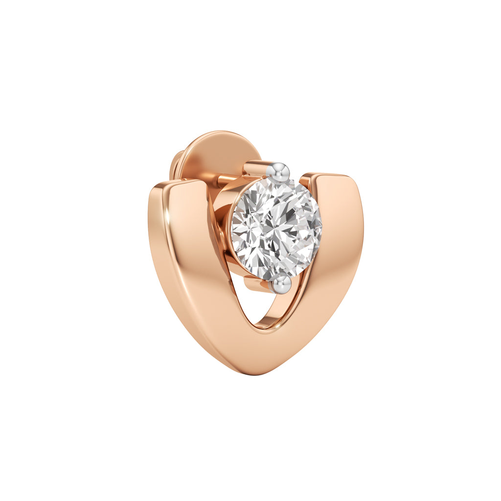 15Ct Round Shape Fancy Studs Earrings