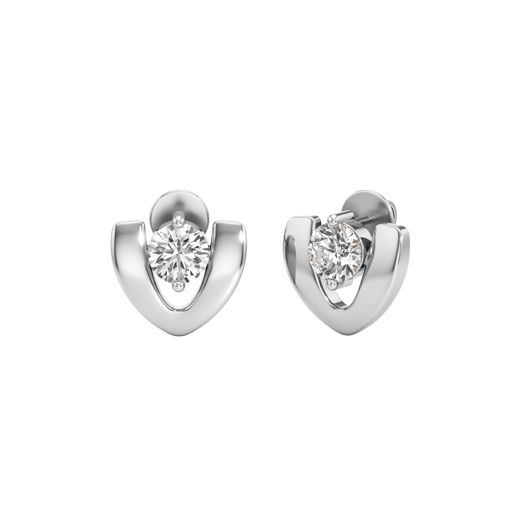15Ct Round Shape Fancy Studs Earrings