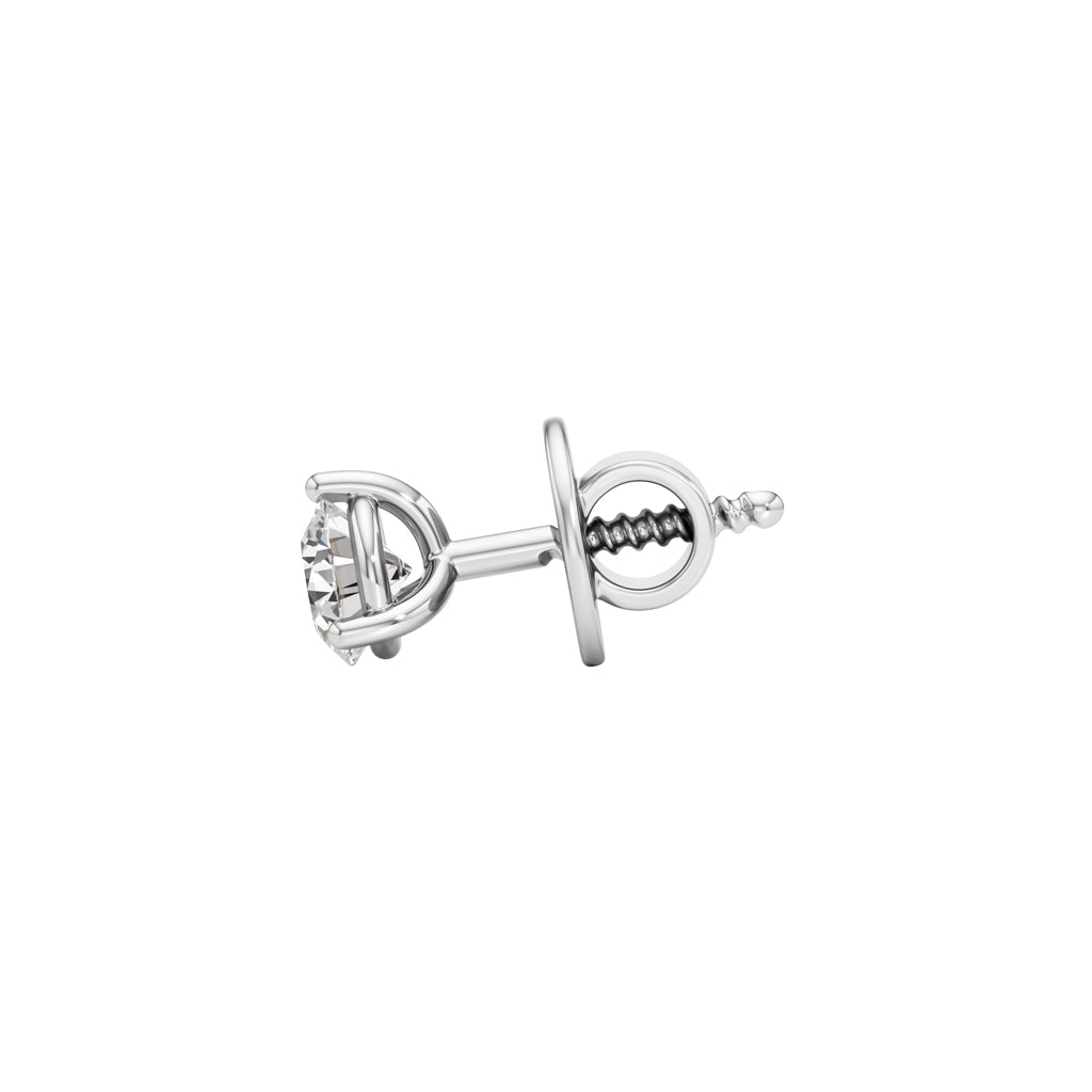 05Ct Round Shape Delicate Earrings