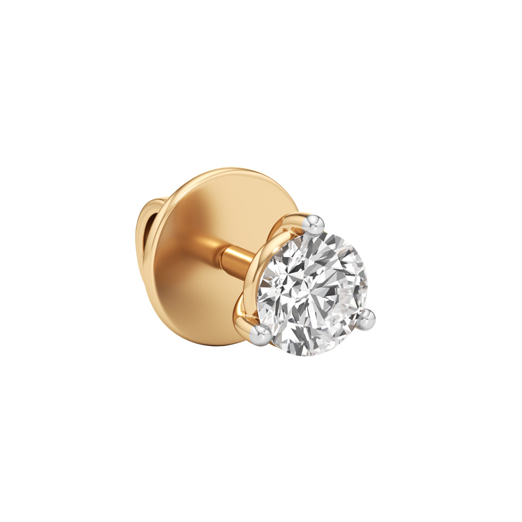 05Ct Round Shape Delicate Earrings