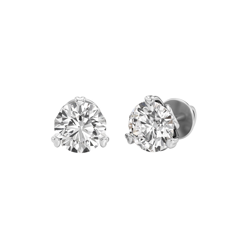 25Ct Round Shape Solitaire Studs Earrings