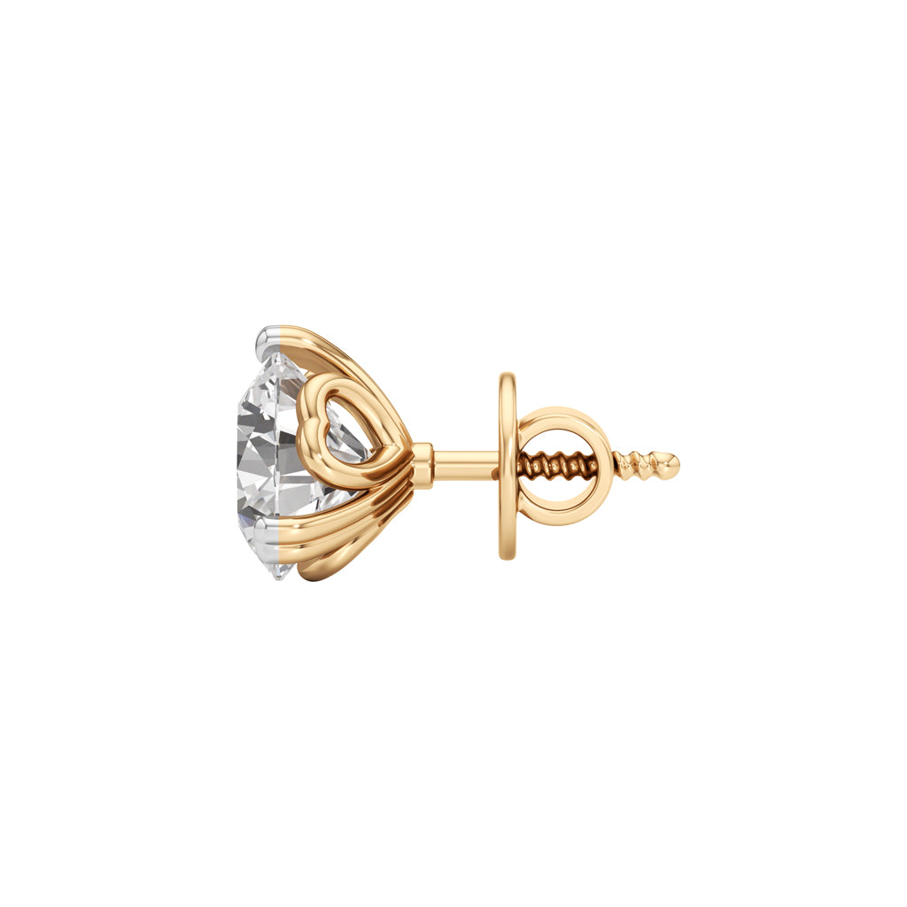 25Ct Round Shape Solitaire Studs Earrings