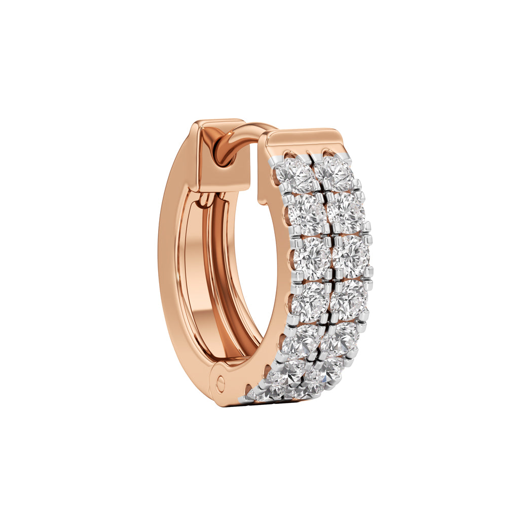 050Ct Round Shape Hoops Earrings