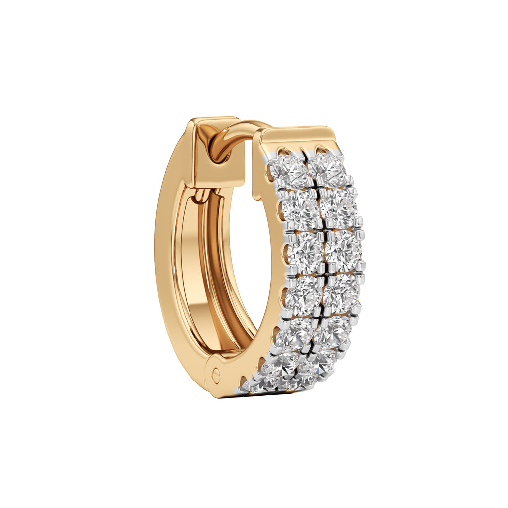 050Ct Round Shape Hoops Earrings