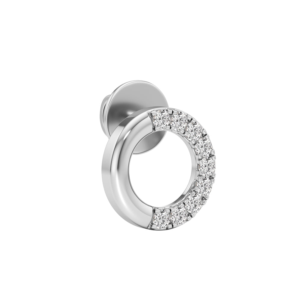 025Ct Round Shape Fancy Studs Earrings