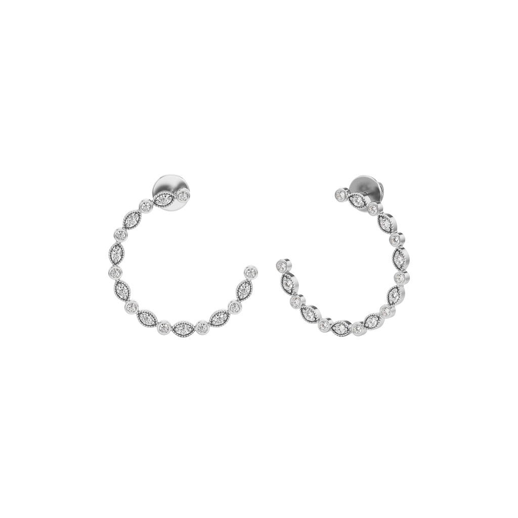 075Ct Round Shape Fancy Studs Earrings