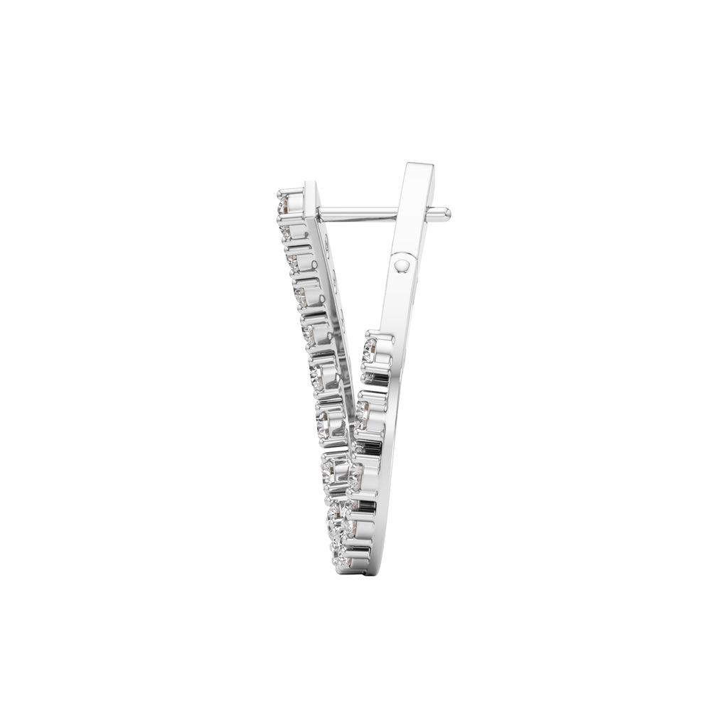 250Ct Round Shape Hoops Earrings