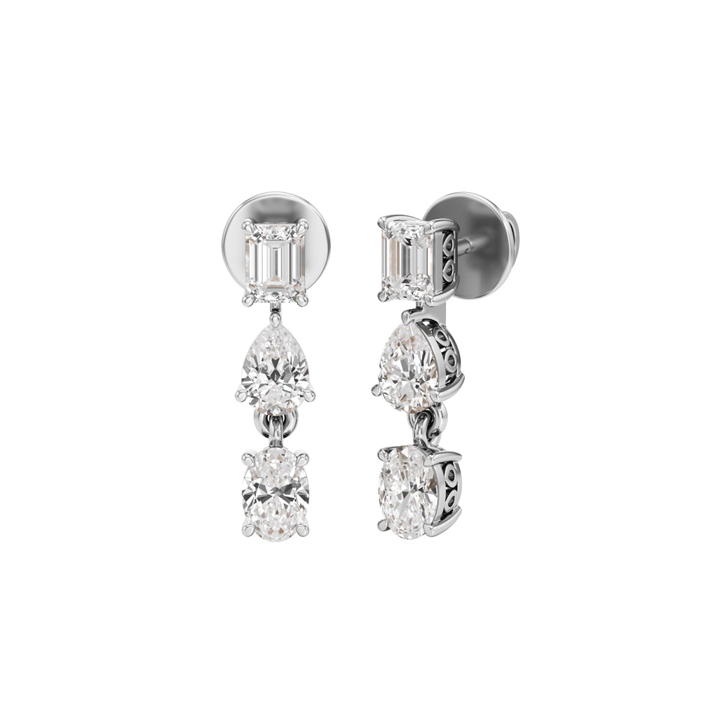 15Ct Pear Shape Dangles Earrings