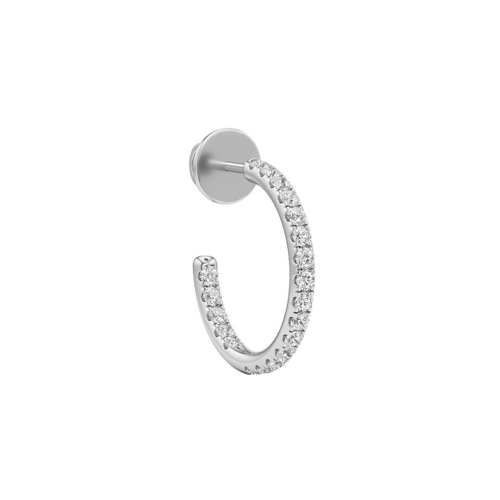 05Ct Round ShapeHoops Earrings