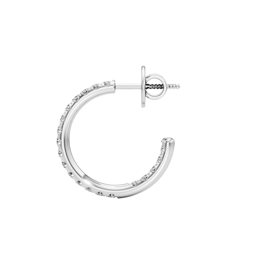 05Ct Round ShapeHoops Earrings