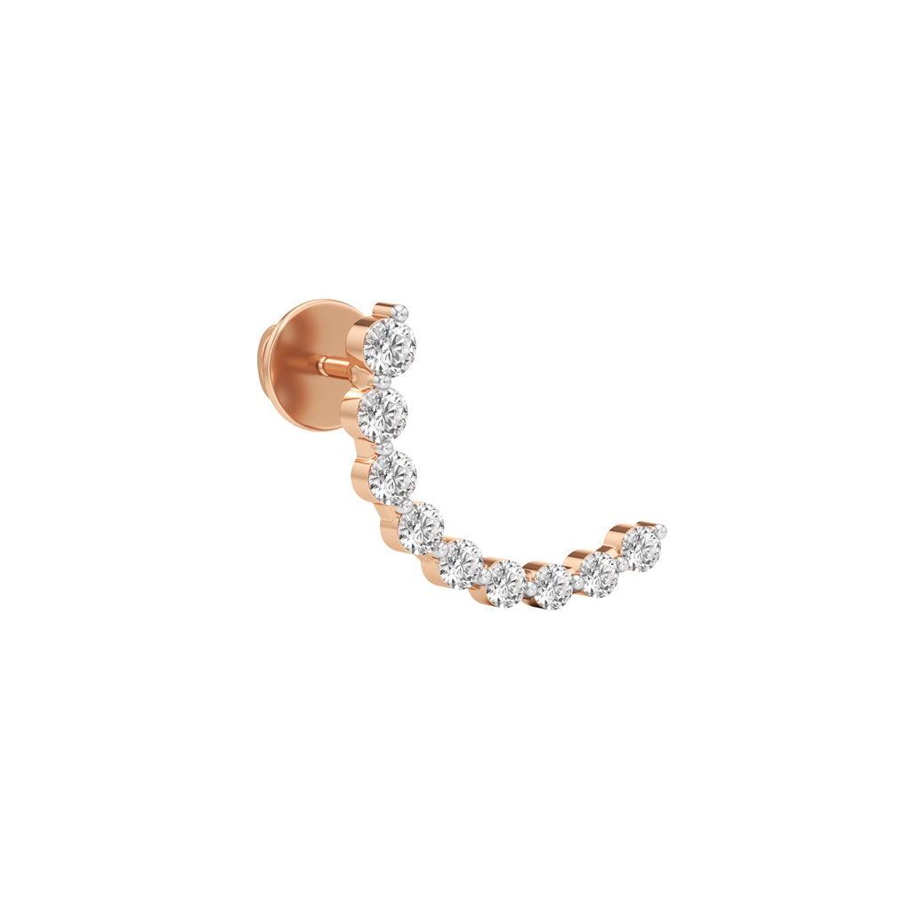 075Ct Round ShapeFancy Studs Earrings
