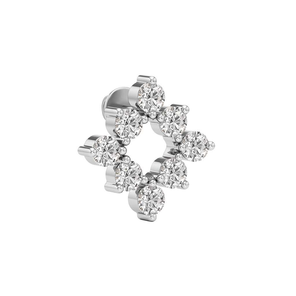 175Ct Round ShapeFancy Studs Earrings