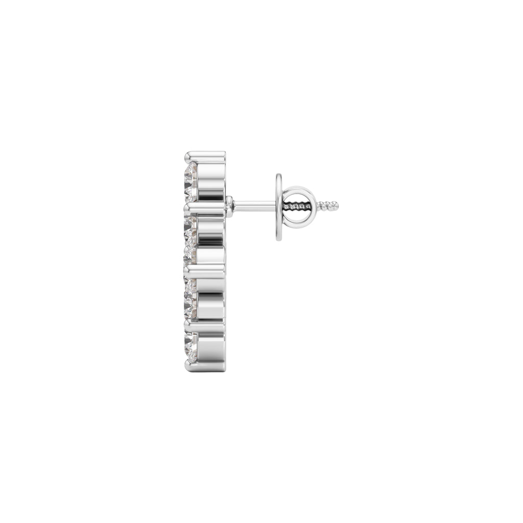 175Ct Round ShapeFancy Studs Earrings