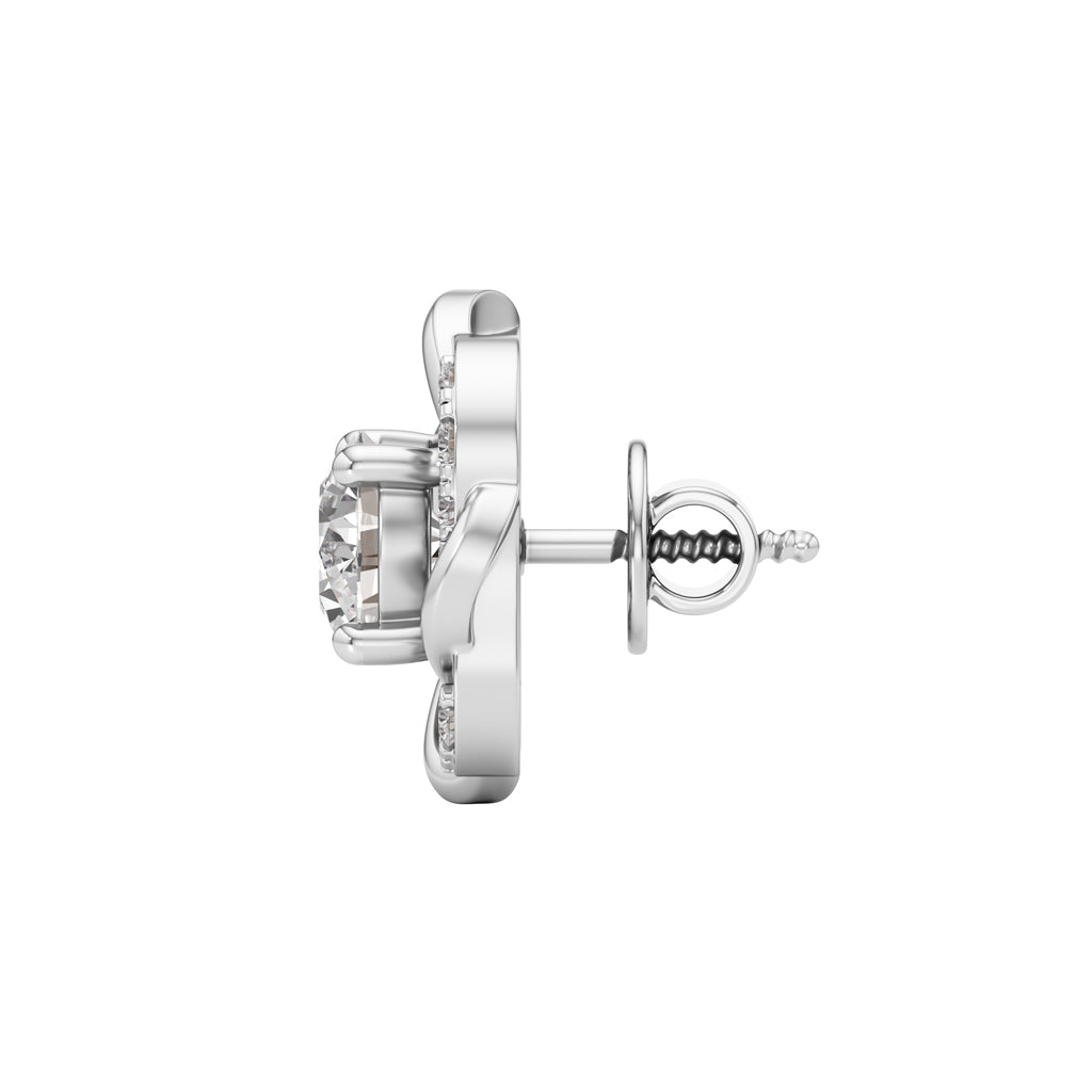 175Ct Round Shape Fancy Studs Earrings