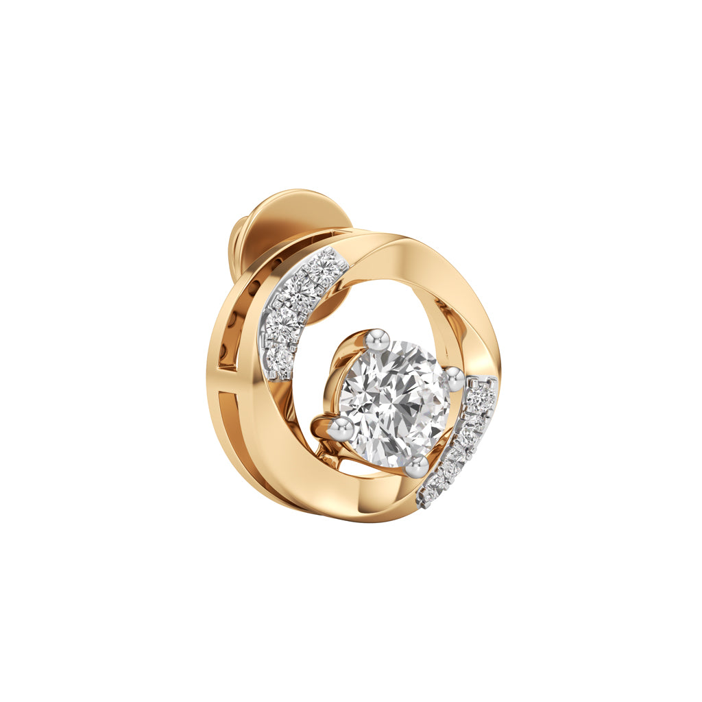 05Ct Round Shape Delicate Earrings