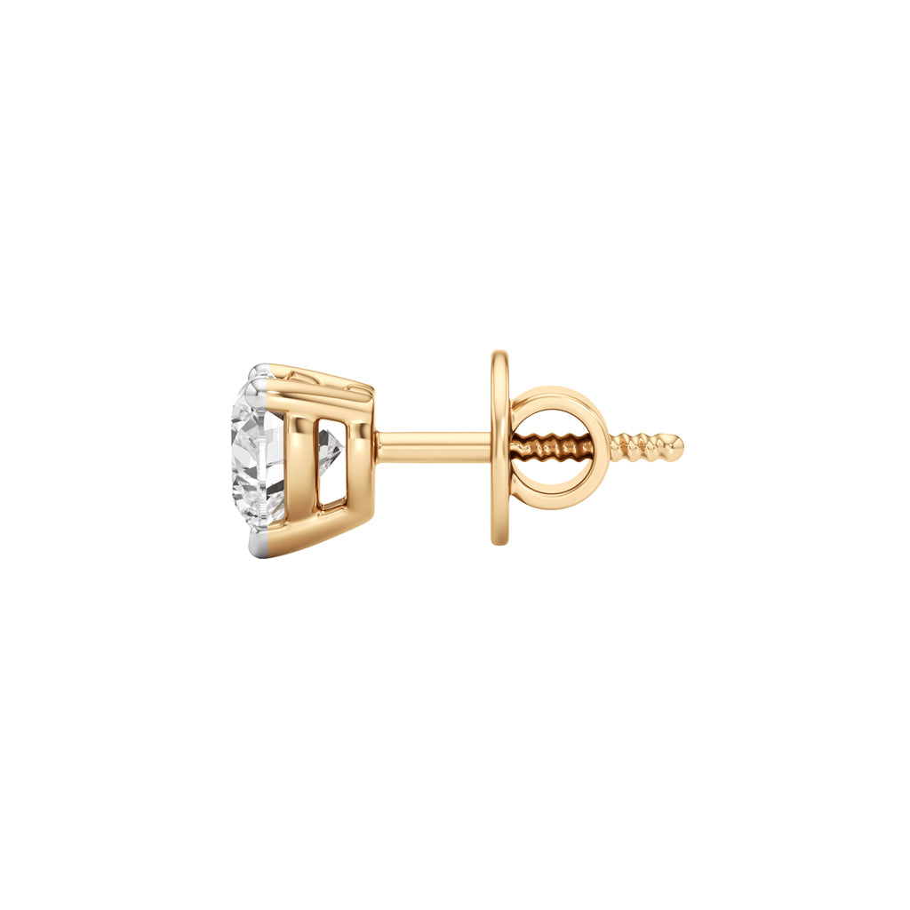 100Ct Heart Shape Solitaire Studs Earrings