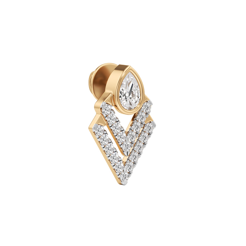 1Ct Pear ShapeFancy Studs Earrings