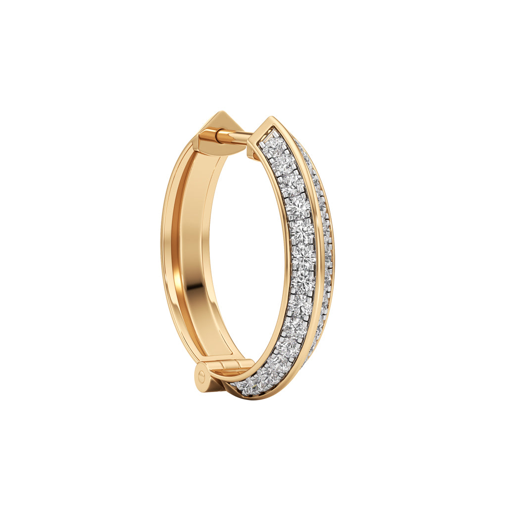 075Ct Round ShapeHoops Earrings