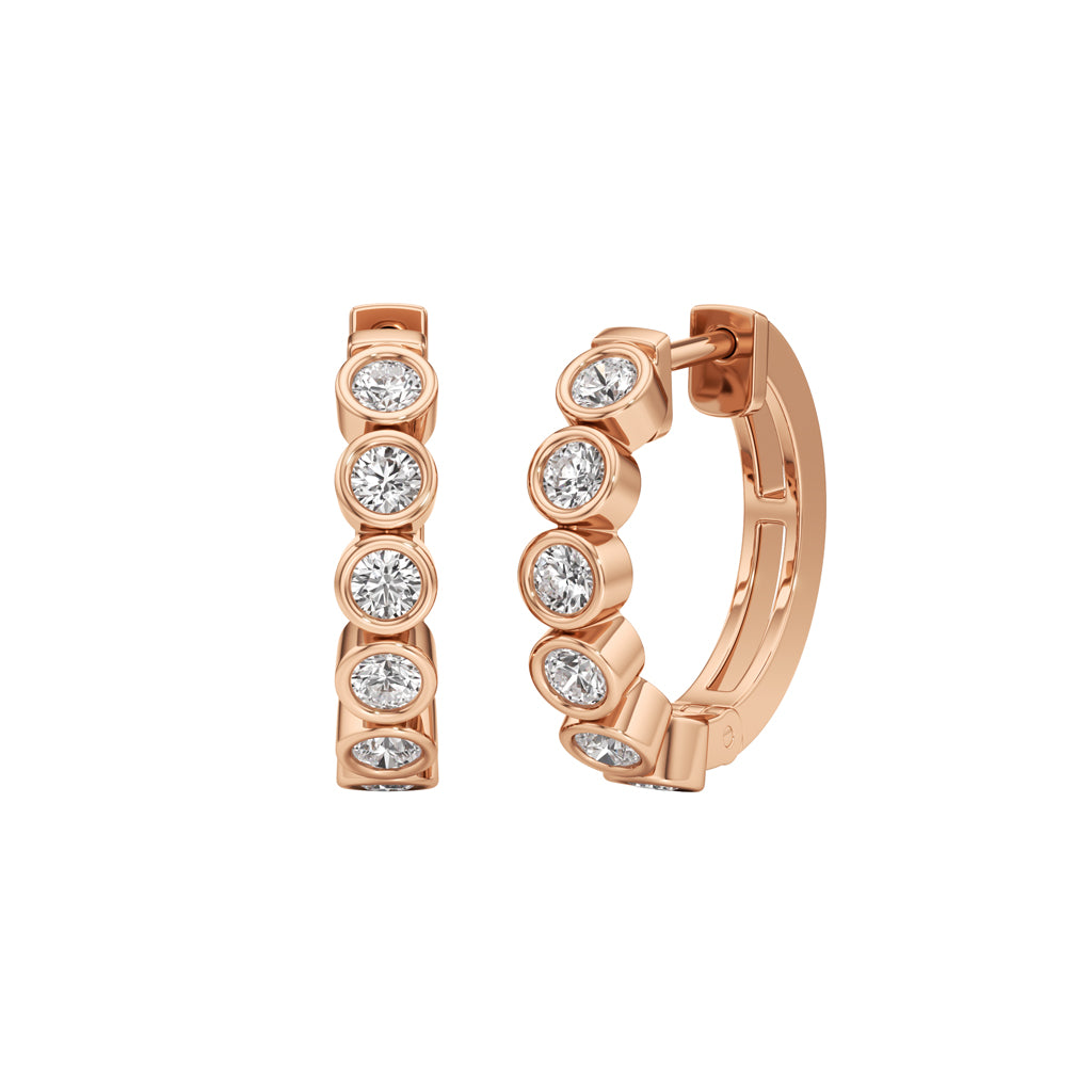 125Ct Round ShapeHoops Earrings