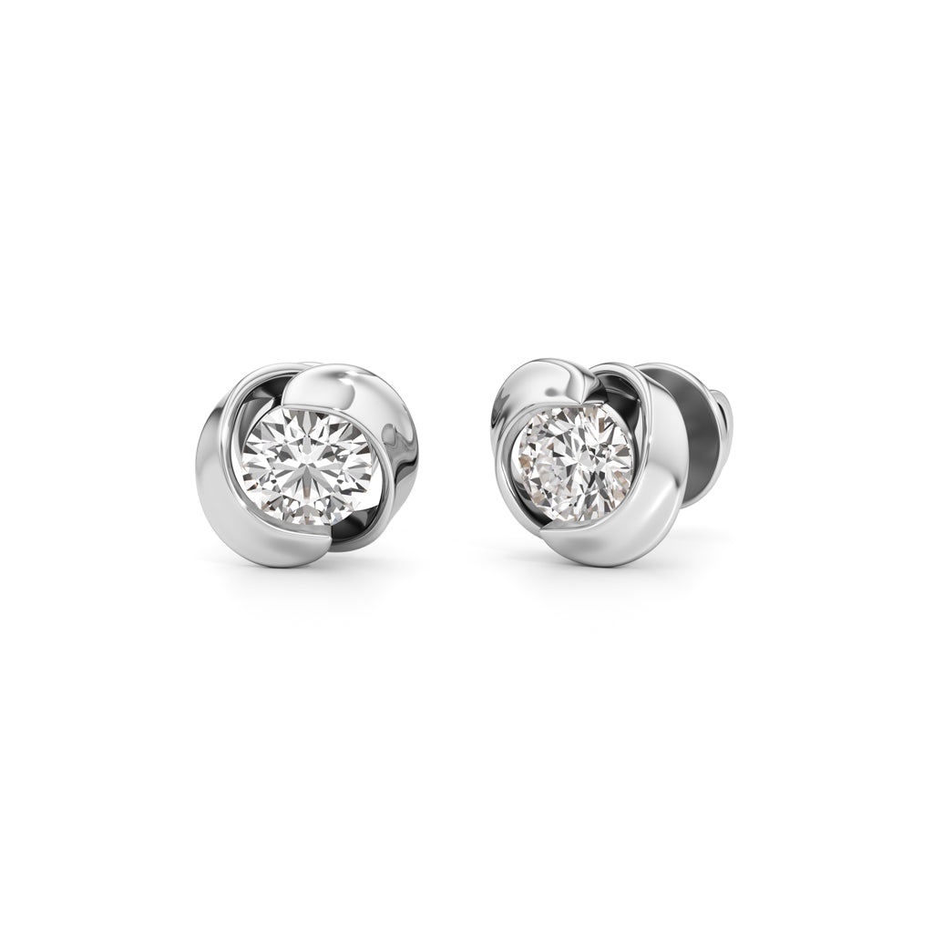 100Ct Round Shape Solitaire Studs Earrings
