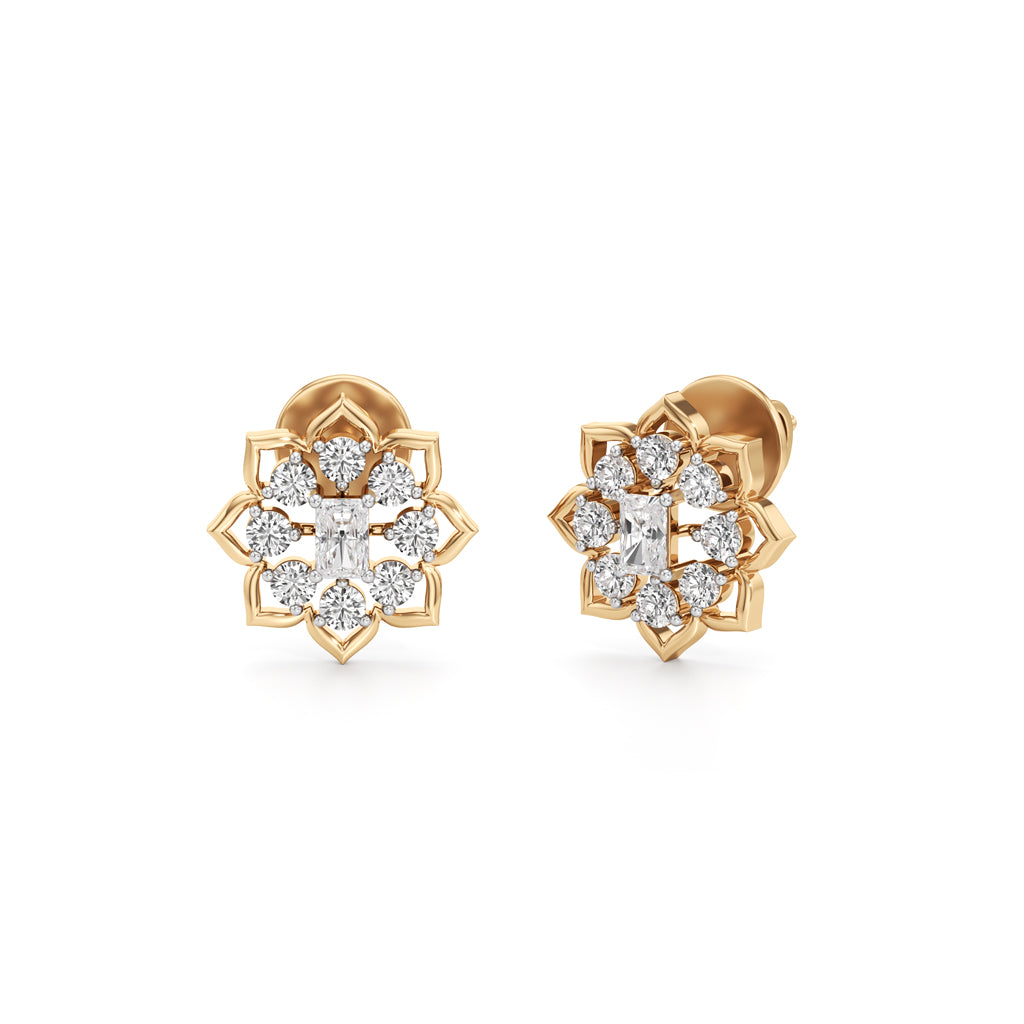 Lustrous Round Radiant Studs