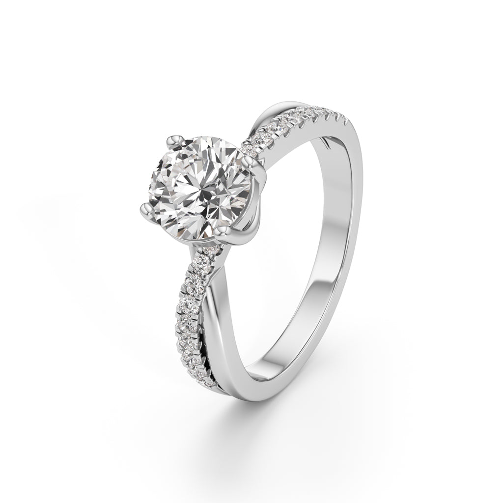 Twilight Embrace Solitaire Ring