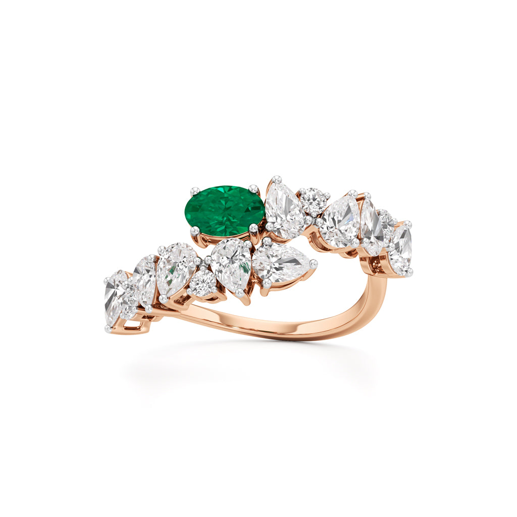 Secret Garden Emerald Diamond Ring
