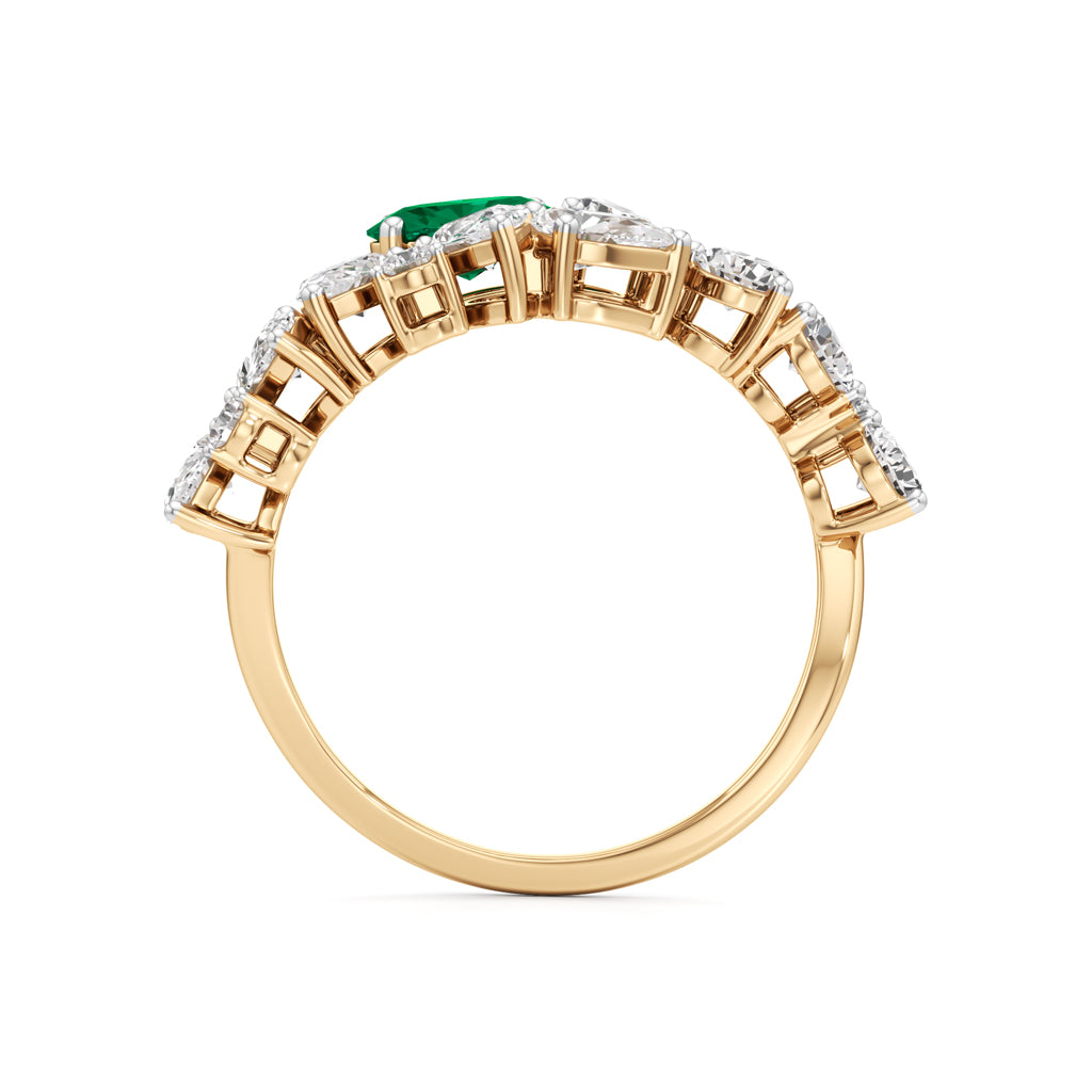 Secret Garden Emerald Diamond Ring