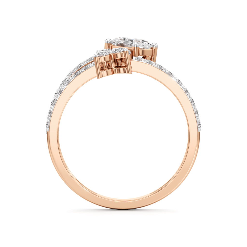 Oval Cluster Diamond Brillora Ring